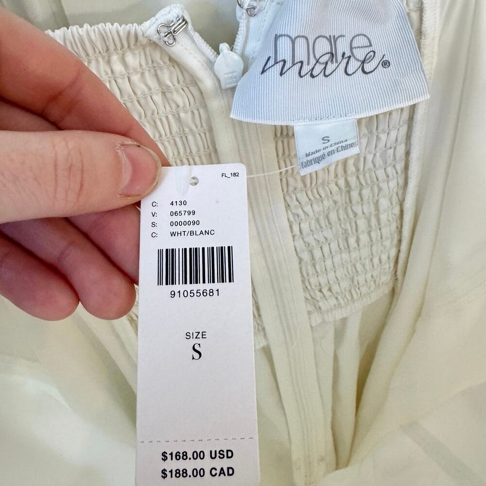 MARE MARE BY ANTHROPOLOGIE NWT Strapless Seamed A-Line Midi Dress Sz Small Bride - Picture 3 of 14